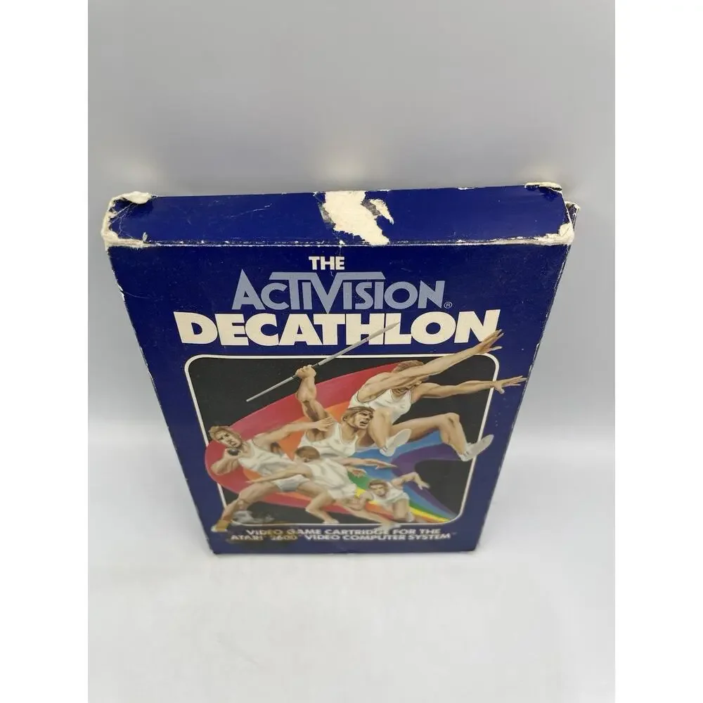 ACTIVISION DECATHLON (Atari 2600) Game & Box